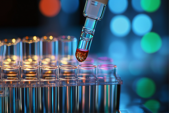 symbolizing personalized medicine and genomics.